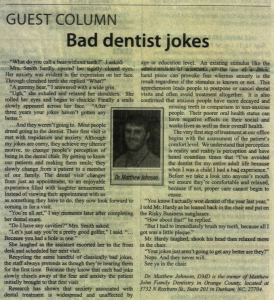 Bad Dentist Jokes Durham Newspaper